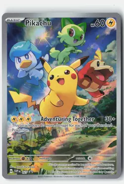 Pikachu SV: Scarlet & Violet Promo Cards 027 Pokemon Card Holo - Image 1