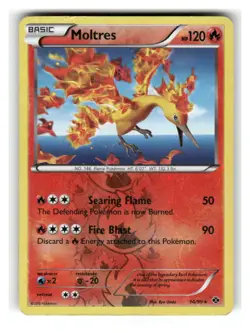 Moltres 14/99 Holo Rare Next Destinies Pokemon Reverse Holo Damaged - Image 1