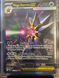 Pokemon Mega Starmie EX 118/088 Holo Stage 1 330 HP Jetting Blow Nebula Beam - Image 1
