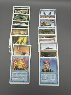 MTG Revised 1994 Green Blue Deck w/ Regrowth Lure Desert Twister Tim - Image 1