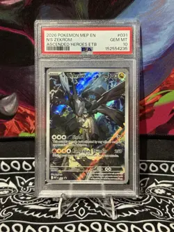 N’s Zekrom 031 PSA 10 GM | POP 18 | Ascended ETB PROMO Pokemon - Image 1