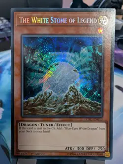 YuGiOh! The White Stone of Legend LCKC-EN010 Secret Rare 1st Ed - Image 1