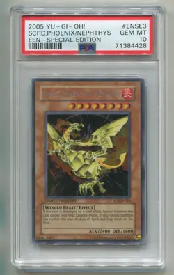 2005 YU-GI-OH EEN SE PROMO SACRED PHOENIX OF NEPHTHYS EEN-ENSE3 HOLO PSA 10 A P1 - Image 1