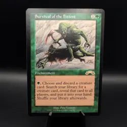 Vintage 1998 MTG Exodus Survival Of The Fittest Card Near Mint - Image 1