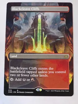 MTG - Blackcleave Cliffs Borderless - Phyrexia All Will Be One - Image 1