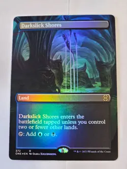 MTG - Darkslick Shores FOIL Borderless - Phyrexia All Will Be One - Image 1