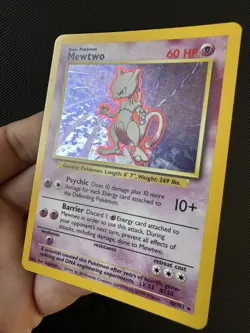 Mewtwo 10/102 Unlimited Holo Rare Base Set English 1999 Wizards Pokemon Card - Image 3