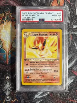 Pokemon PSA 10 1st Edition Neo Destiny Light Flareon (46/105) GEM MINT - Image 1