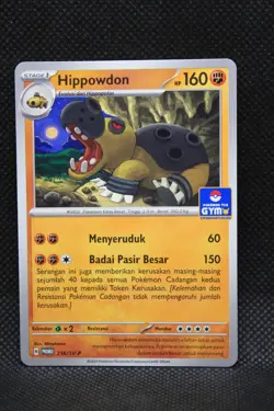 Pokemon Promo GYM Indonesia 216/SV-P Hippowdon Stamped 2024 - Image 1