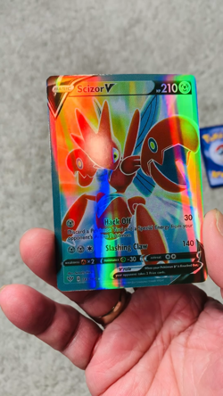 Set of 3 Scizor V #183/189 & 2 VMax's Holo Fan Art Display Collector Cards - Image 2