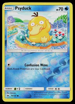 Pokemon Card - Psyduck SM Base Set 28/149 Reverse Holo Common 2017 - Image 1