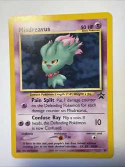 MISDREAVUS Pokemon TCG Trading Card - RARE - Black Star Promo - Image 1