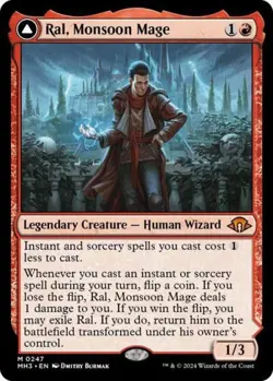 MTG English Ral, Monsoon Mage NM Foil Modern Horizons 3 - Image 1