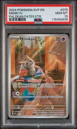 2024 POKEMON SVP EN-SV BLACK STAR PROMO #075 MIMIKYU PSA 10 - Image 1