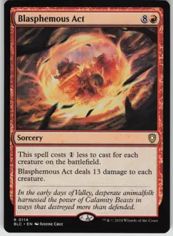 Blasphemous Act R Commander: Bloomburrow 114 NM - Image 1