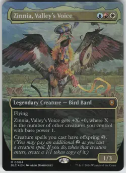 Zinnia, Valley's Voice (Borderless) M Commander: Bloomburrow 4 NM - Image 1