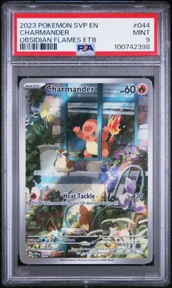 PSA 9 - 2023 Pokemon Obsidian Flames CHARMANDER Black Star Promo #044 (2398) - Image 1