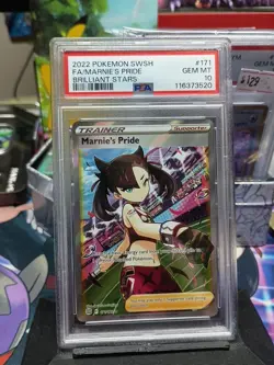 PSA 10 Marnie's Pride 171/172 Pokemon Brilliant Stars Full Art Trainer Gem Mint - Image 1