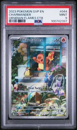 PSA 9 - 2023 Pokemon Obsidian Flames CHARMANDER Black Star Promo #044 (2397) - Image 1