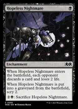 [MTG] Hopeless Nightmare (Foil) (0095) (WOE) LP-HP - Image 1