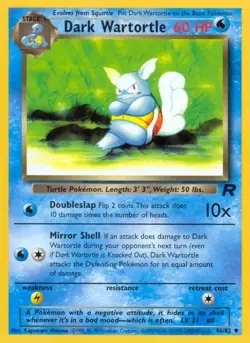 Dark Wartortle 46/82 Team Rocket Uncommon Pokemon Card - HP - Image 1