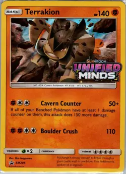 Terrakion - (Prerelease) SM205 SM Promos - Pokemon Card - NM - Image 1