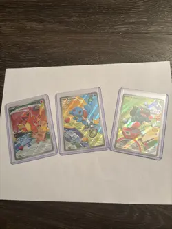 Pokemon First Partner Illustration Kanto Bulbasaur Charmander Squirtle 37 38 39 - Image 1