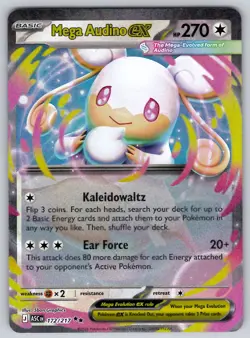 Mega Audino ex 172/217 ME: Ascended Heroes NM Pokemon Double Rare - Image 1