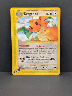 Dragonite 043/165 Expedition Base Set Regular Rare Non-Holo Pokemon TCG LP - Image 1