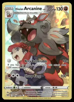 Pokemon Cards Hisuian Arcanine TG08/TG30 Lost Origin Trainer Gallery Holo NM *3 - Image 1