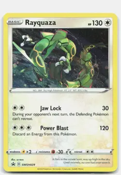 Rayquaza SWSH029 Holo Promo Sword & Shield Promo Pokemon Holo Near Mint - Image 1