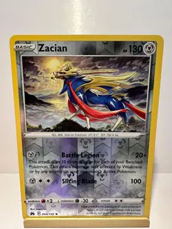 Zacian 094/159 Holo Rare Crown Zenith Pokemon Near Mint - Image 1