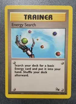 VINTAGE Pokemon - COMMON - 59/62 - Trainer - Energy Search - NEAR MINT/MINT - Image 1