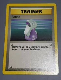 VINTAGE Pokemon - COMMON - 94/102 - Trainer - Potion - NEAR MINT/MINT - Image 1