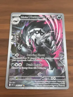 Pokemon Galarian Obstagoon - 245/217 Illustration Rare Pokemon Ascended Hero IR - Image 1