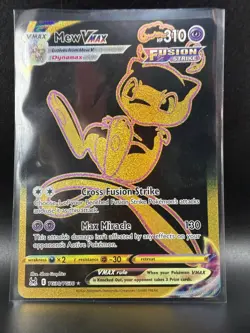 Pokemon TCG Lost Origin Mew VMAX Gold Secret Rare Card TG30/TG30 - Image 1