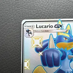 Pokemon Lucario GX Full Art Holo SV64/SV94 Hidden Fates Shiny Vault. MINT - Image 2
