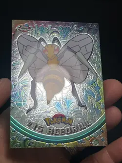 2000 Topps Chrome Pokemon Series 1 Beedrill #15 LP - Image 2