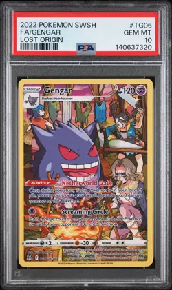 2022 Pokemon Lost Origin Gengar Trainer Gallery TG06/TG30 PSA 10 LowPop W/ Guard - Image 1