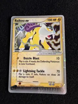 Nintendo Pokemon TCG Raikou ex 92/95 EX Team Rocket Returns Holo Rare 100 HP - Image 1