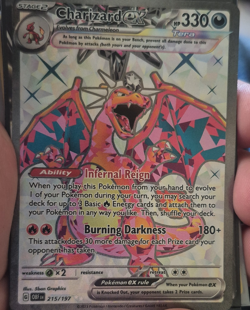 Pokemon Charizard ex 215/197 SV03 Obsidian Flames Ultra Rare Holo 330HP Eng - Image 1