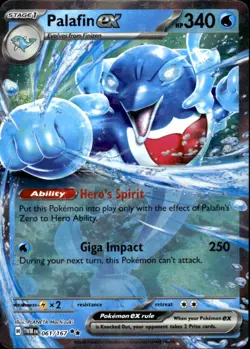 Palafin ex 061/167 Masquerade Holo Double Rare Pokemon Near Mint - Image 1