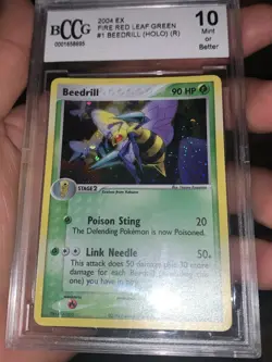 2004 Pokemon Ex Fire Red Leaf Green Beedrill Holo Bccg 10 - Image 1