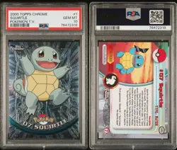 Pokemon Topps Chrome Series 1 (2000) Squirtle #07 (Chrome) PSA 10 - Image 2