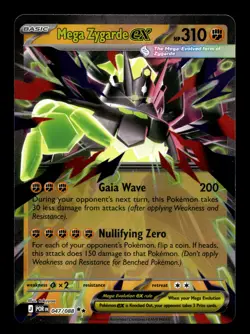 Mega Zygarde ex 047/088 ME03: Perfect Order Holofoil Double Rare Pokemon TCG - Image 1