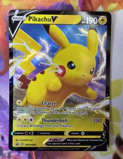 Pikachu V SWSH061 Black Star Promo Near Mint Pokemon TCG - Image 1