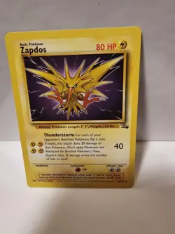 Zapdos (30) 30/62 Fossil Pokemon NM Unlimited non holo - Image 1