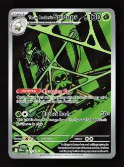 Team Rocket's Spidops 187/182 Illustration Rare Destined Rivals Pokemon NM - Image 1