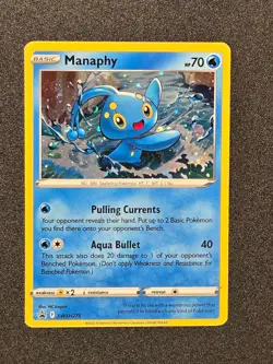 Manaphy SWSH275 Holo Promo Sword & Shield Promo Pokemon Near Mint - Image 1
