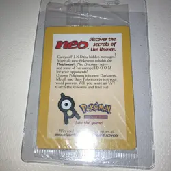 Sealed 2001 Entei Reverse Holo Pokemon Neo Discovery Black Star Movie Promo 🔥 - Image 1